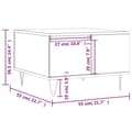 Miniatyrbillede 10 af 11: vidaXL sofabord 55x55x36,5 cm konstrueret træ hvid