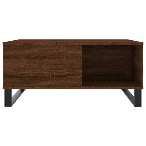 vidaXL sofabord 80x80x36,5 cm konstrueret træ brun egetræsfarve
