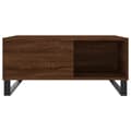 Miniatyrbillede 3 af 9: vidaXL sofabord 80x80x36,5 cm konstrueret træ brun egetræsfarve