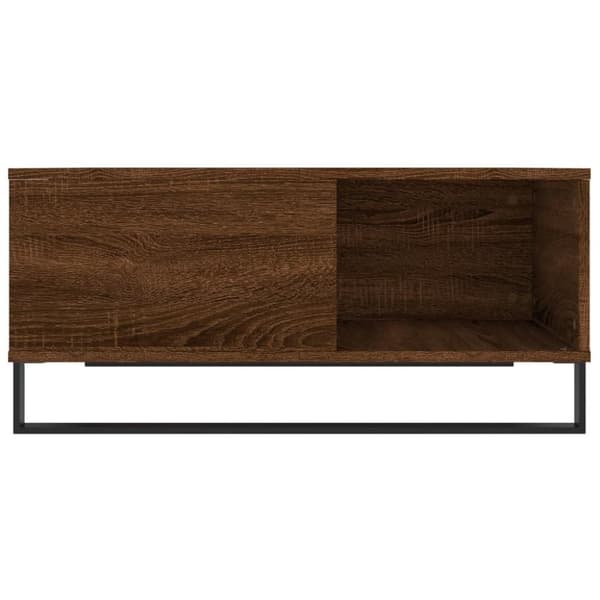 vidaXL sofabord 80x80x36,5 cm konstrueret træ brun egetræsfarve