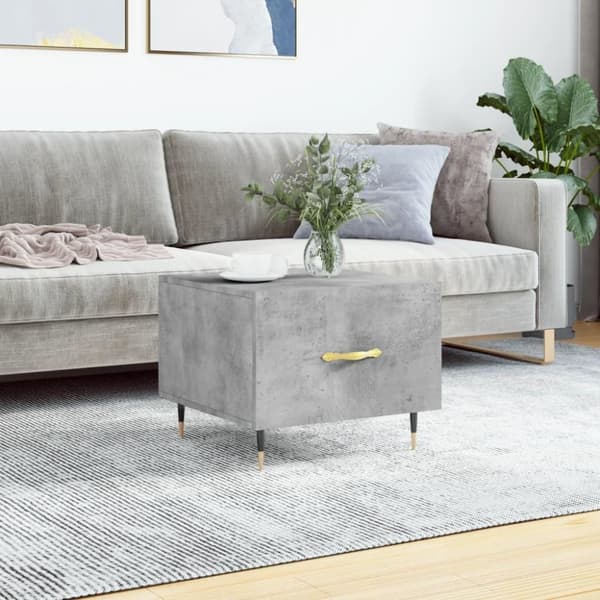 vidaXL Sohvapöytä betoninharmaa 50x50x40 cm tekninen puu