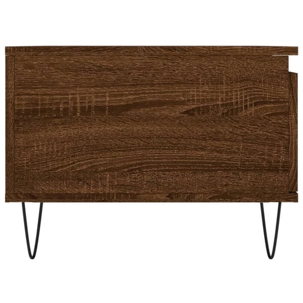 vidaXL sofabord 90x50x36,5 cm konstrueret træ brun egetræsfarve
