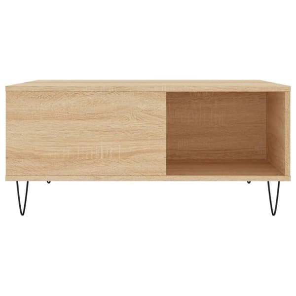 vidaXL sofabord 80x80x36,5 cm konstrueret træ sonoma-eg