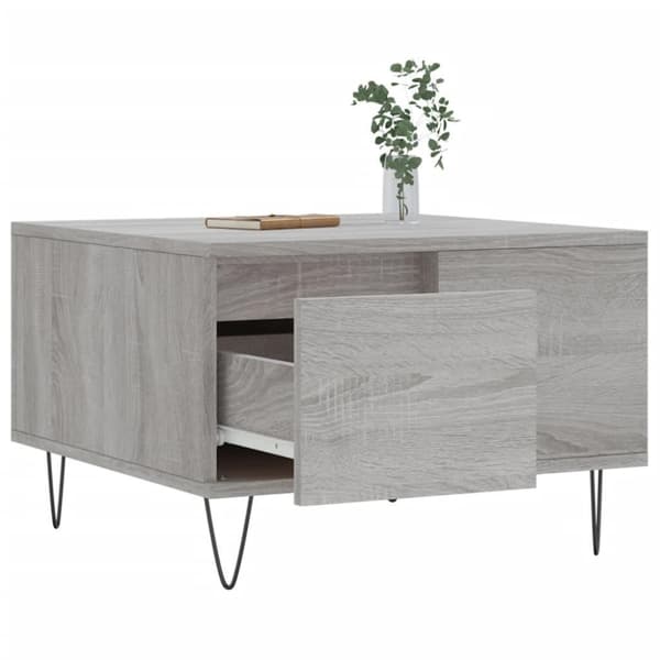 vidaXL Salongbord grå sonoma 55x55x36,5 cm konstruert tre