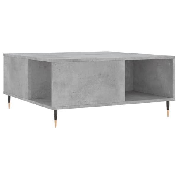 vidaXL sofabord 80x80x36,5 cm konstrueret træ betongrå
