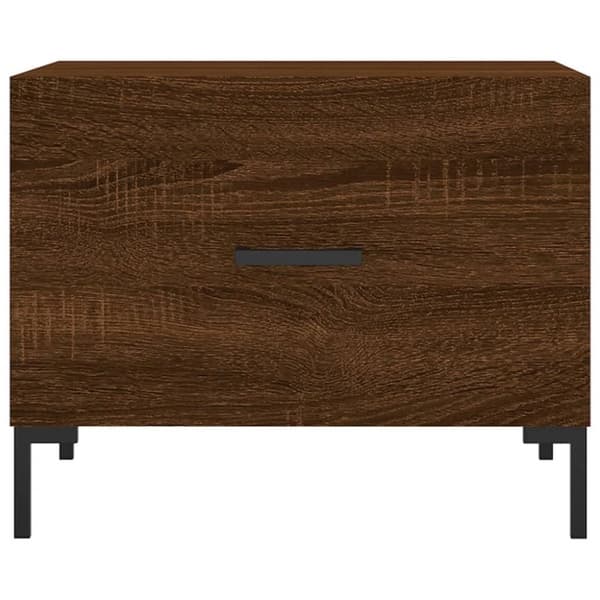 vidaXL Salongbord brun eik 50x50x40 cm konstruert tre