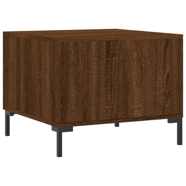 vidaXL Salongbord brun eik 50x50x40 cm konstruert tre