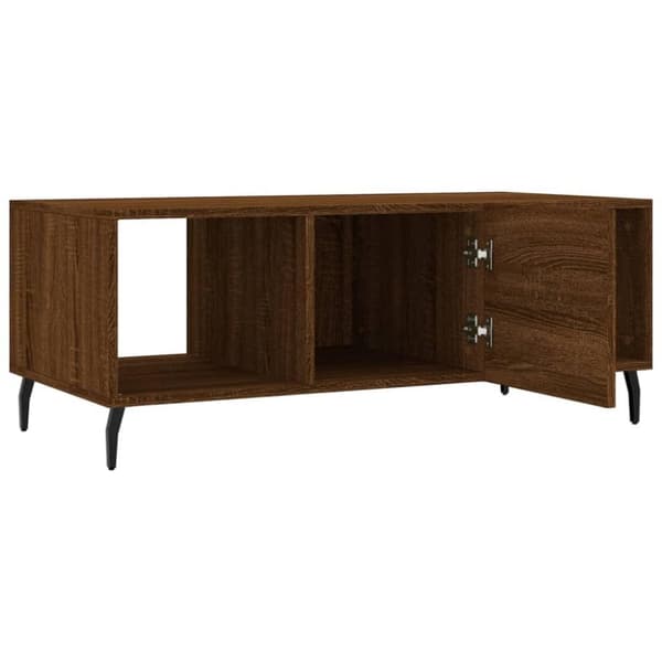vidaXL Sohvapöytä ruskea tammi 102x50x40 cm tekninen puu