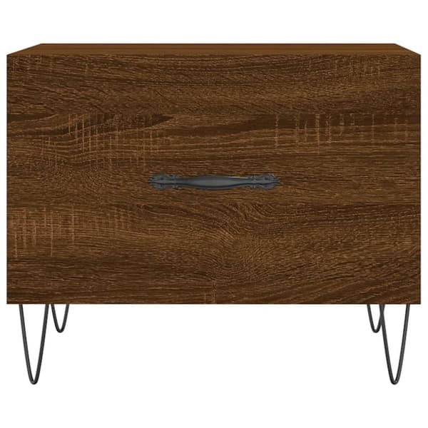 vidaXL Sohvapöytä ruskea tammi 50x50x40 cm tekninen puu