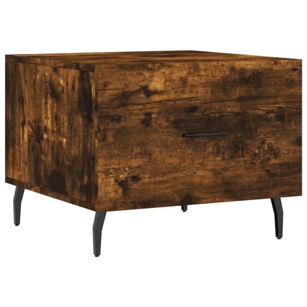 vidaXL sofabord 50x50x40 cm konstrueret træ røget egetræsfarve