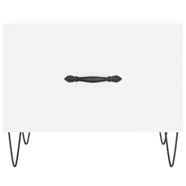 vidaXL Salongbord hvit 50x50x40 cm konstruert tre