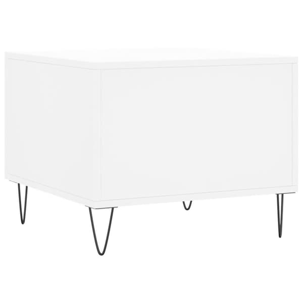 vidaXL Salongbord hvit 50x50x40 cm konstruert tre