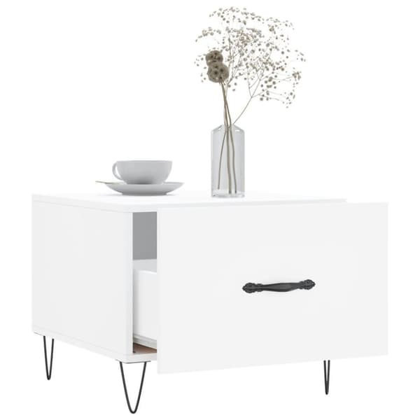 vidaXL sofabord 50x50x40 cm konstrueret træ hvid
