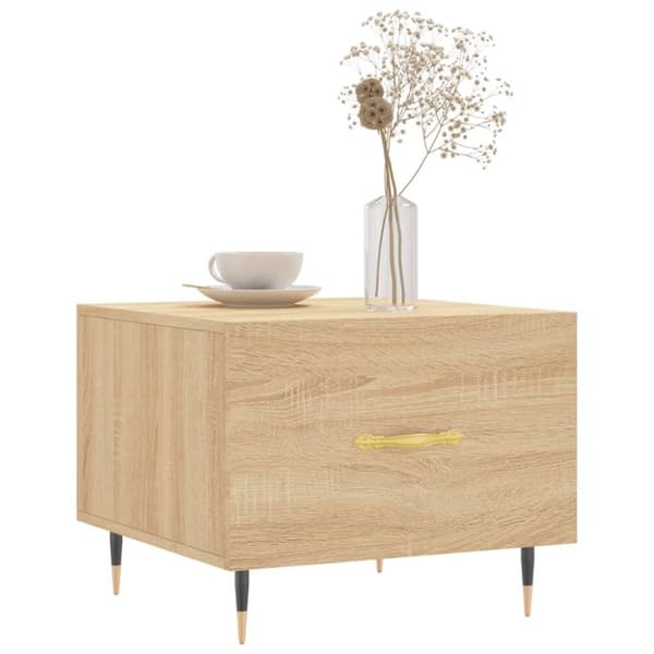 vidaXL Salongbord sonoma eik 50x50x40 cm konstruert tre