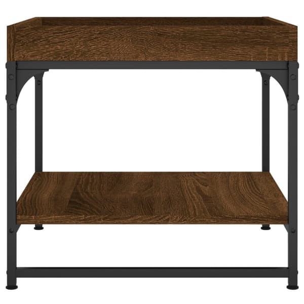vidaXL Salongbord brun eik 49,5x49,5x45 cm konstruert tre