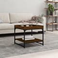 Miniatyrbilde 9 av 9: vidaXL Salongbord brun eik 49,5x49,5x45 cm konstruert tre