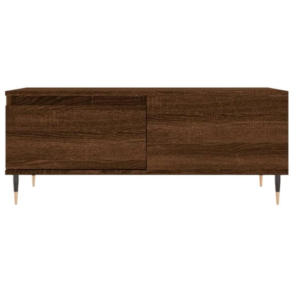 vidaXL sofabord 90x50x36,5 cm konstrueret træ brun egetræsfarve