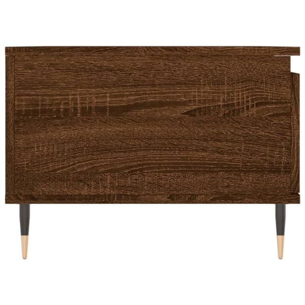 vidaXL sofabord 90x50x36,5 cm konstrueret træ brun egetræsfarve