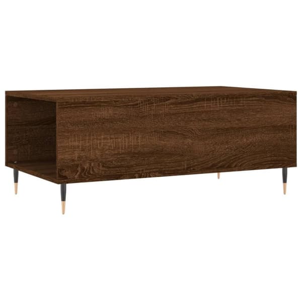 vidaXL sofabord 90x50x36,5 cm konstrueret træ brun egetræsfarve