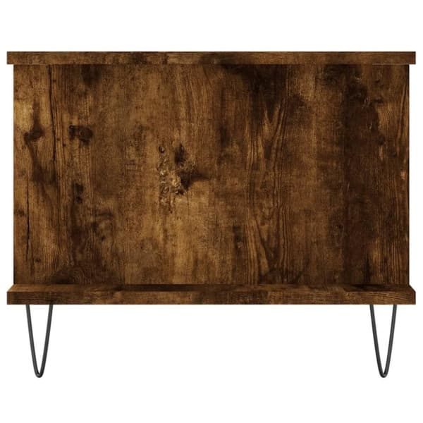 vidaXL sofabord 90x50x40 cm konstrueret træ røget egetræsfarve