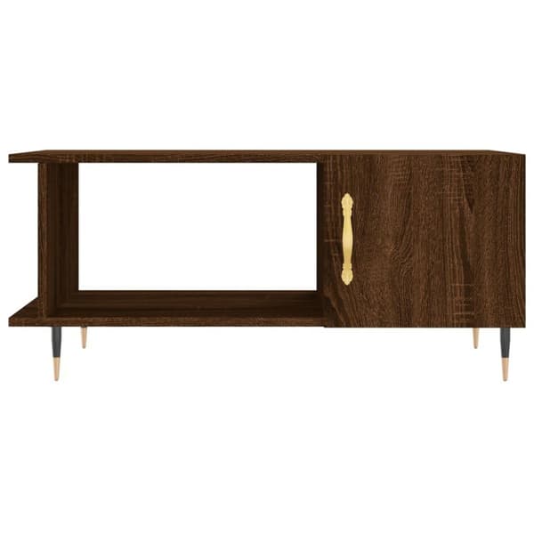 vidaXL sofabord 90x50x40 cm konstrueret træ brun egetræsfarve