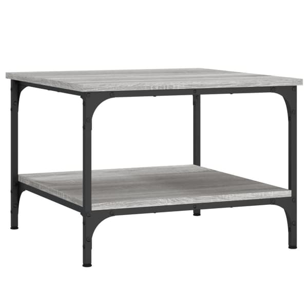 vidaXL sofabord 55x55x40 cm konstrueret træ grå sonoma-eg