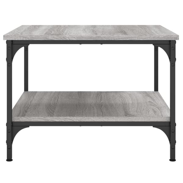 vidaXL sofabord 55x55x40 cm konstrueret træ grå sonoma-eg