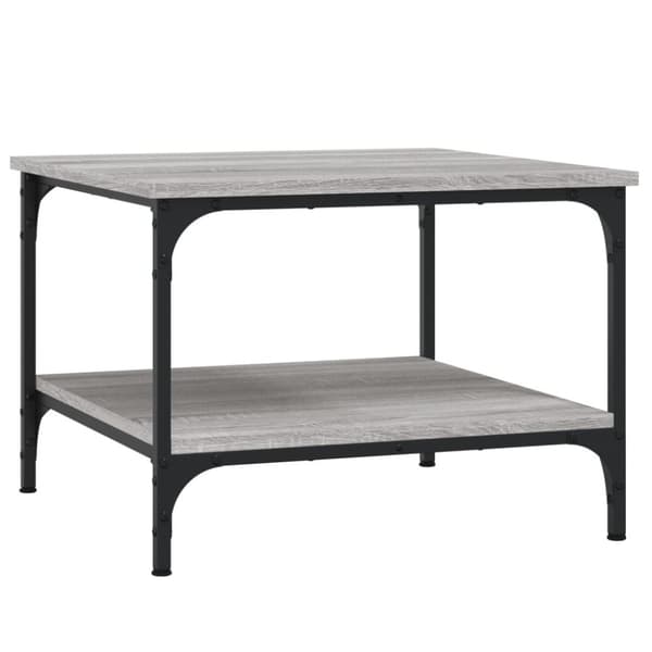 vidaXL sofabord 55x55x40 cm konstrueret træ grå sonoma-eg