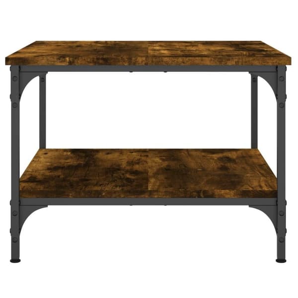 vidaXL sofabord 55x55x40 cm konstrueret træ røget egetræsfarve