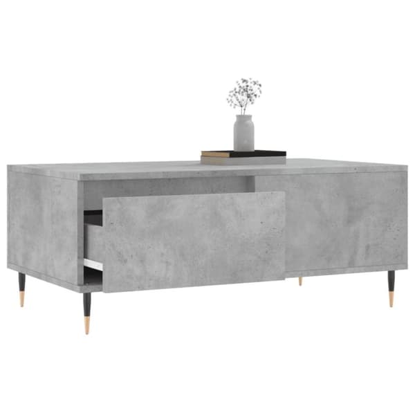 vidaXL Salongbord betonggrå 90x50x36,5 cm konstruert tre
