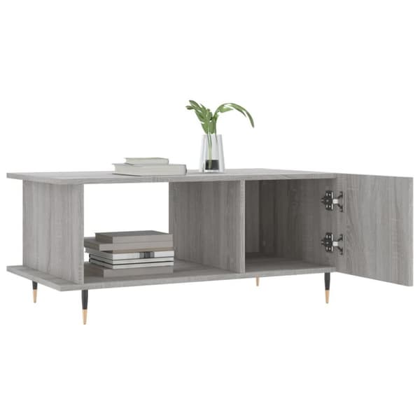 vidaXL sofabord 90x50x40 cm konstrueret træ grå sonoma-eg