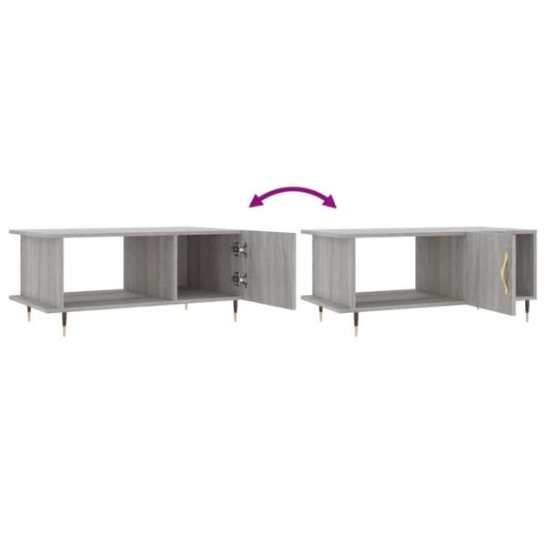 vidaXL sofabord 90x50x40 cm konstrueret træ grå sonoma-eg
