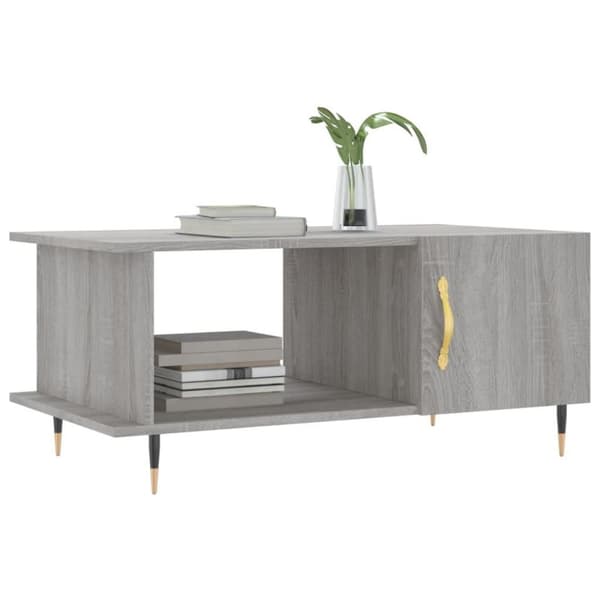 vidaXL sofabord 90x50x40 cm konstrueret træ grå sonoma-eg
