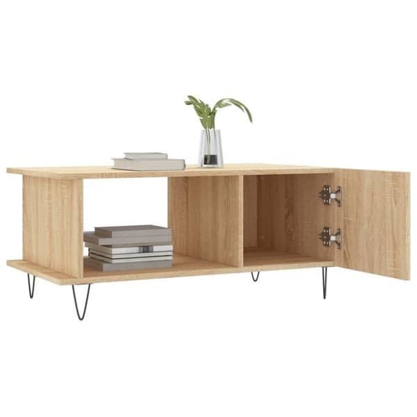 vidaXL sofabord 90x50x40 cm konstrueret træ sonoma-eg