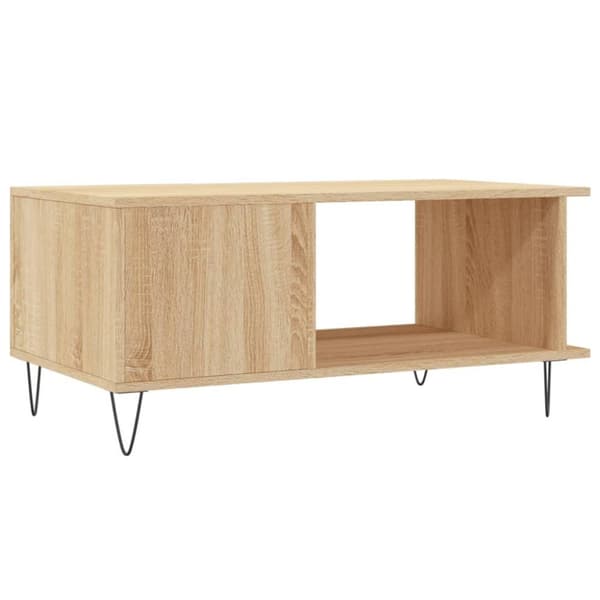 vidaXL sofabord 90x50x40 cm konstrueret træ sonoma-eg