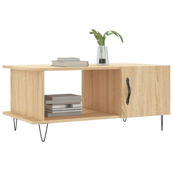 vidaXL sofabord 90x50x40 cm konstrueret træ sonoma-eg