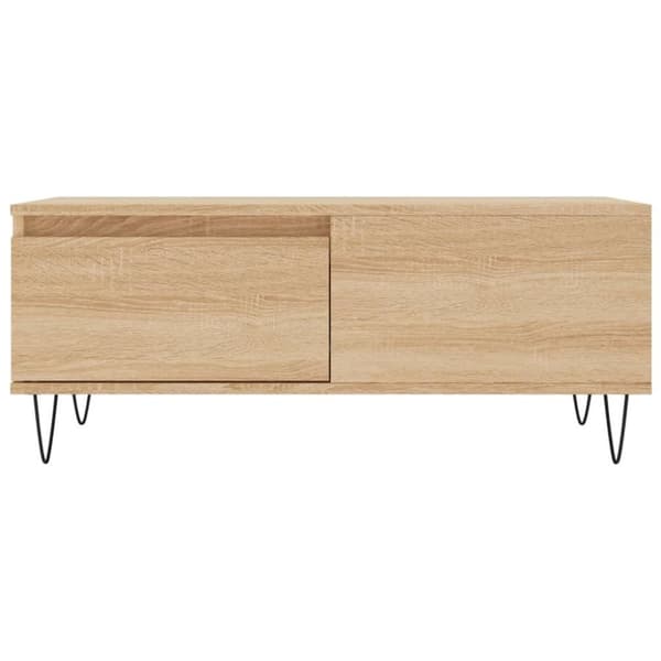 vidaXL sofabord 90x50x36,5 cm konstrueret træ sonoma-eg