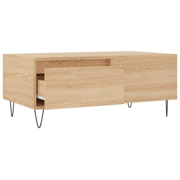 vidaXL sofabord 90x50x36,5 cm konstrueret træ sonoma-eg