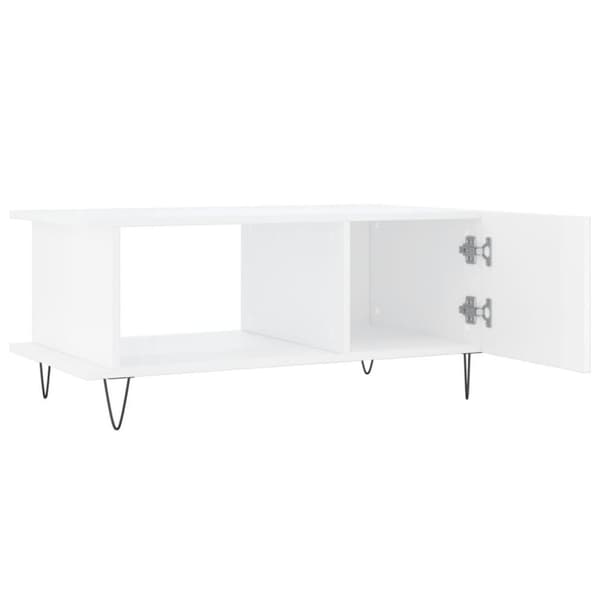 vidaXL Soffbord vit högglans 90x50x40 cm konstruerat trä