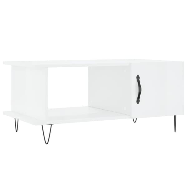 vidaXL Soffbord vit högglans 90x50x40 cm konstruerat trä