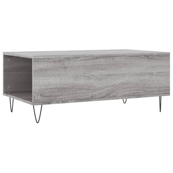 vidaXL Salongbord grå sonoma 90x50x36,5 cm konstruert tre
