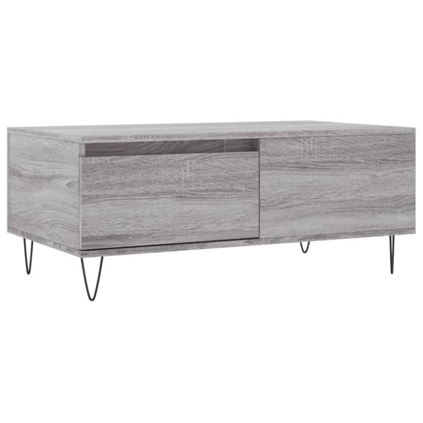 vidaXL Sohvapöytä harmaa Sonoma 90x50x36,5 cm tekninen puu