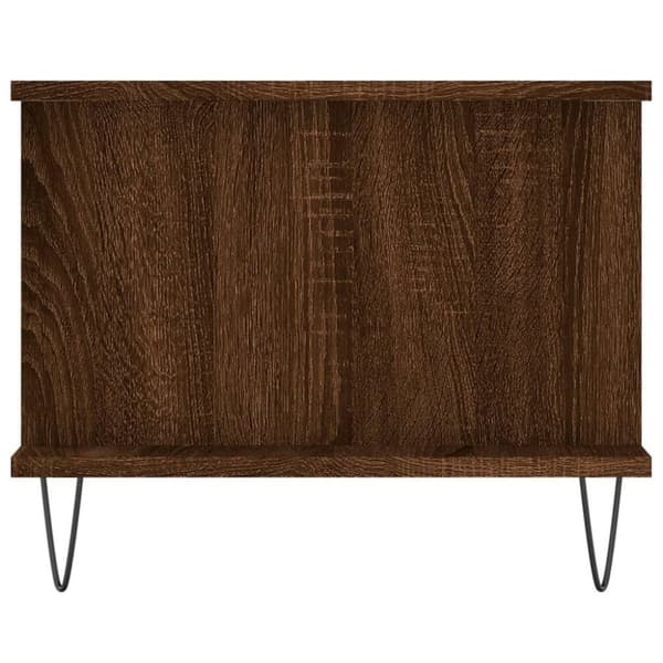 vidaXL sofabord 90x50x40 cm konstrueret træ brun egetræsfarve