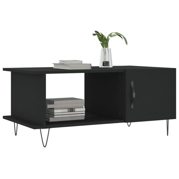 vidaXL sofabord 90x50x40 cm konstrueret træ sort