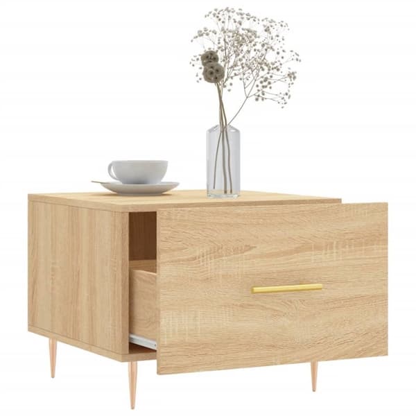 vidaXL sofabord 50x50x40 cm konstrueret træ sonoma egetræsfarve