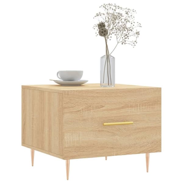 vidaXL sofabord 50x50x40 cm konstrueret træ sonoma egetræsfarve