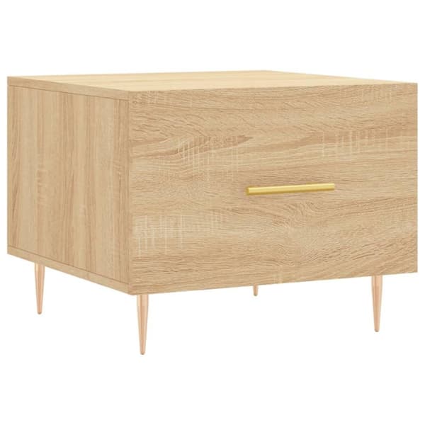vidaXL Salongbord sonoma eik 50x50x40 cm konstruert tre