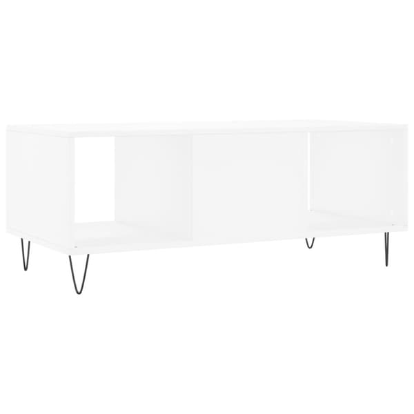 vidaXL Salongbord hvit 102x50x40 cm konstruert tre