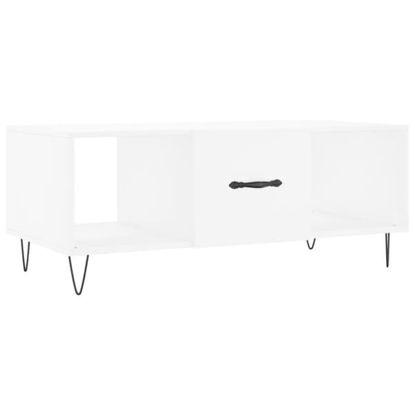 vidaXL Salongbord hvit 102x50x40 cm konstruert tre