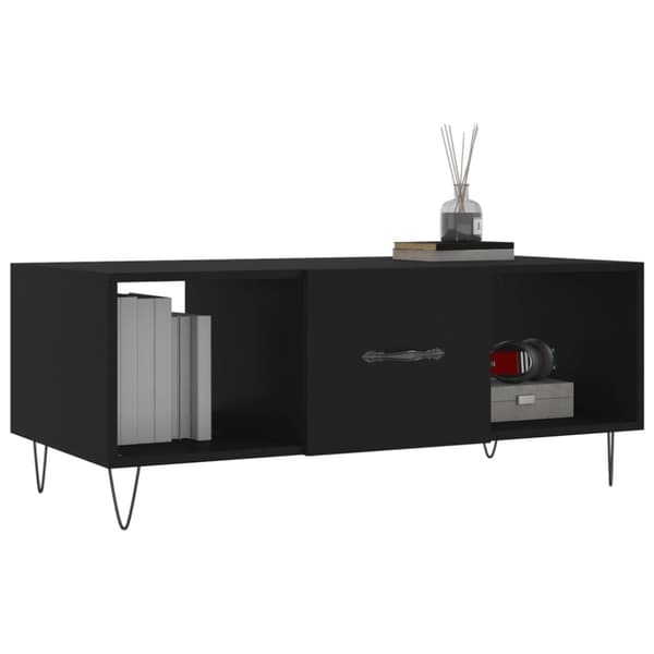 vidaXL Salongbord svart 102x50x40 cm konstruert tre